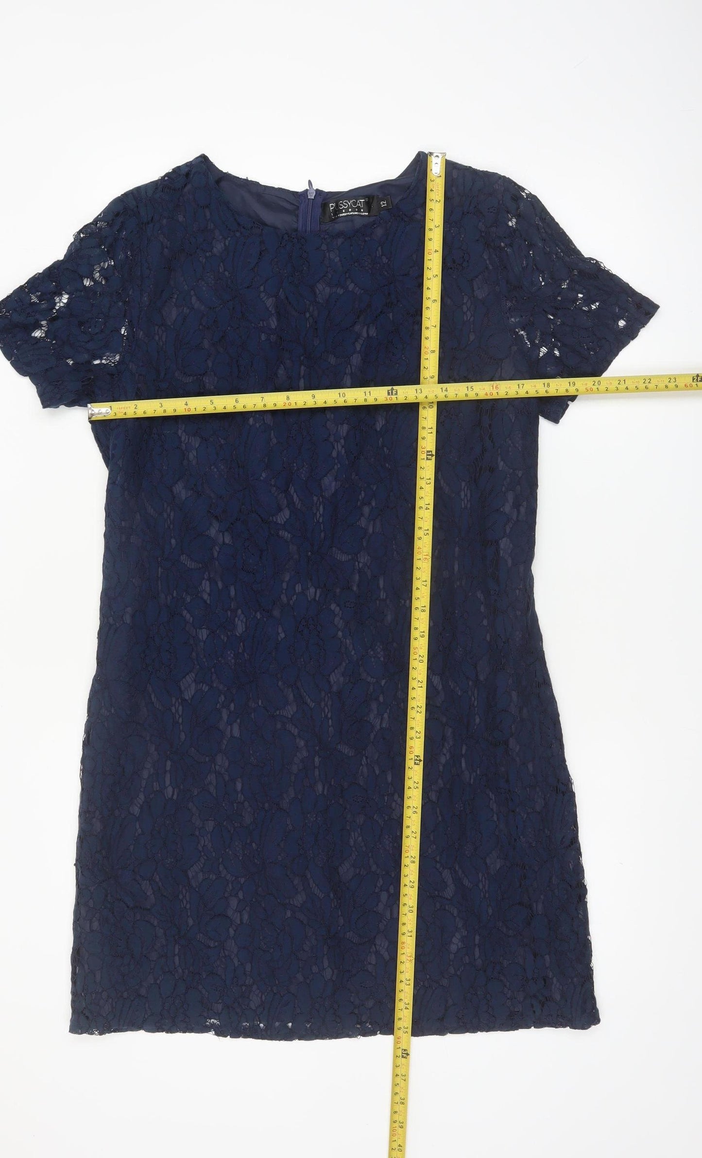Pussycat London Women’s Blue Lace Shift Dress Size 12