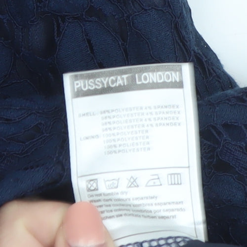 Pussycat London Women’s Blue Lace Shift Dress Size 12
