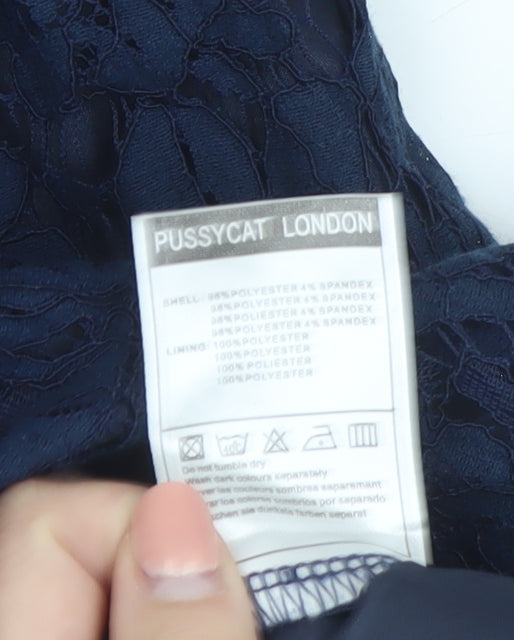 Pussycat London Women’s Blue Lace Shift Dress Size 12