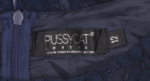 Pussycat London Women’s Blue Lace Shift Dress Size 12