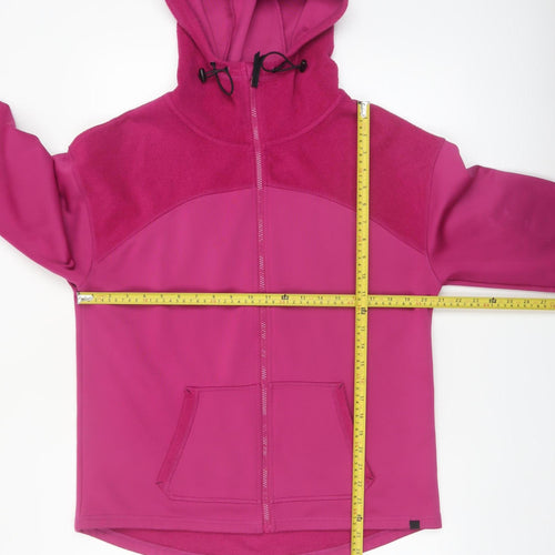 George Women Pink Full Zip Hooded Fleece Jacket Size 18