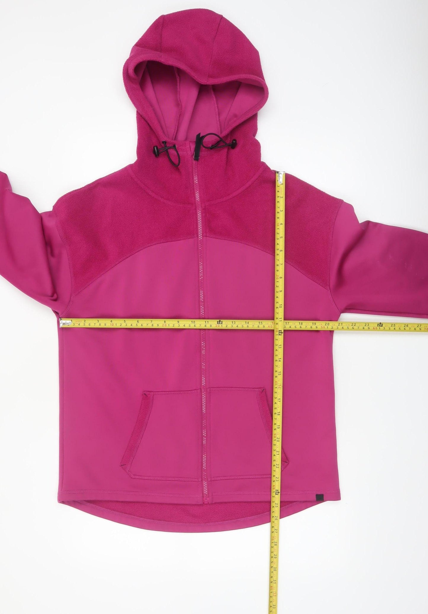 George Women Pink Full Zip Hooded Fleece Jacket Size 18
