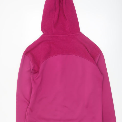 George Women Pink Full Zip Hooded Fleece Jacket Size 18
