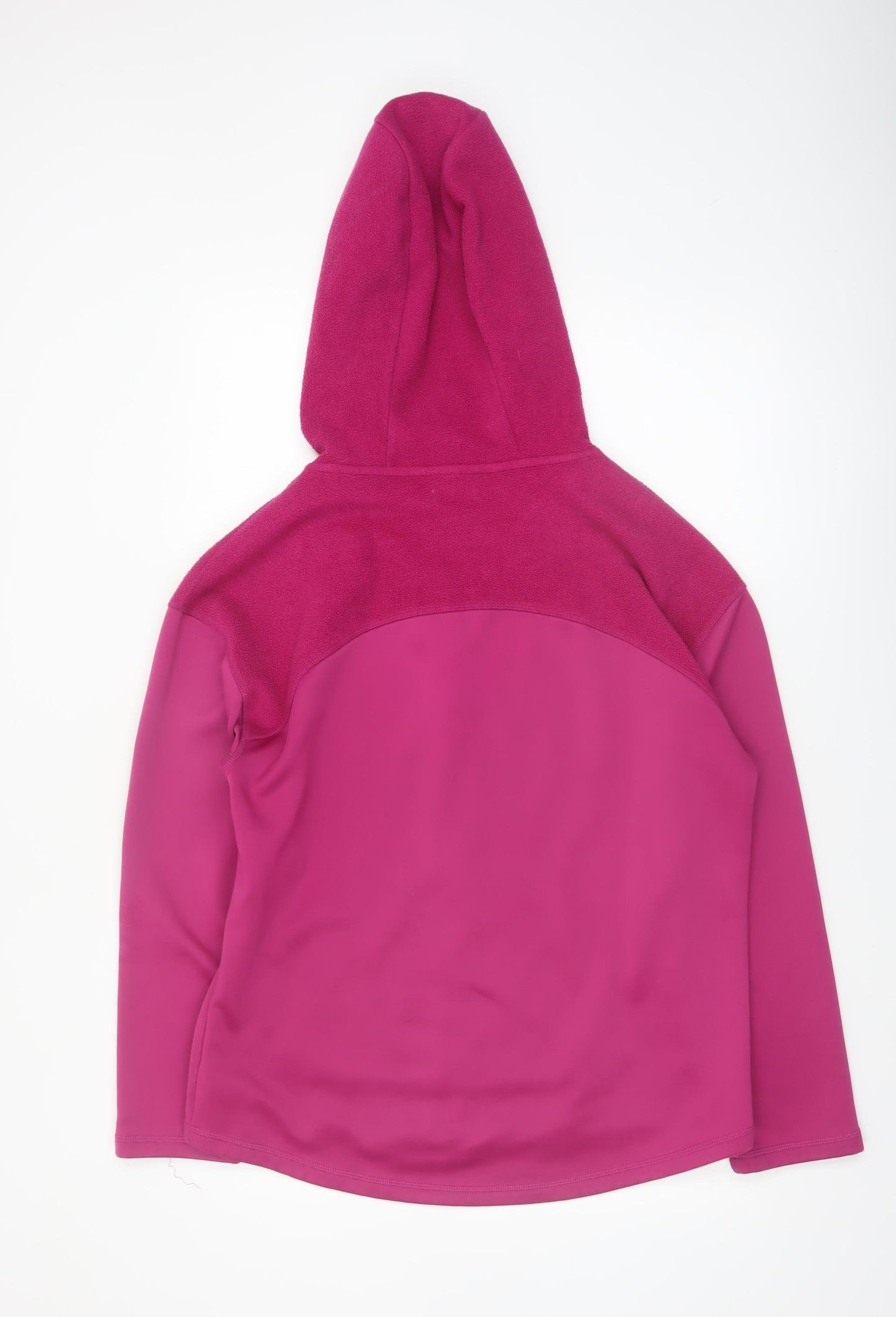 George Women Pink Full Zip Hooded Fleece Jacket Size 18