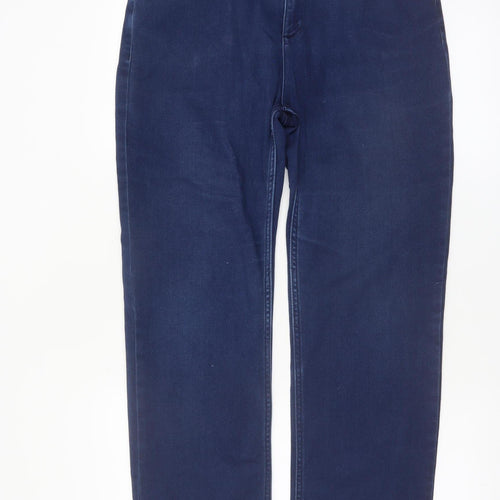 Marks and Spencer Women's Blue Straight Leg Stretch Jeans Size 14