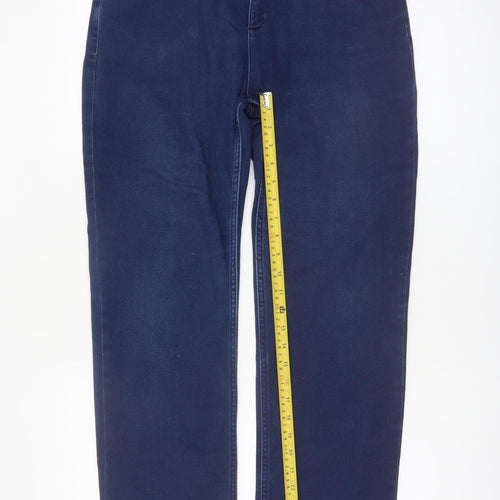 Marks and Spencer Women's Blue Straight Leg Stretch Jeans Size 14