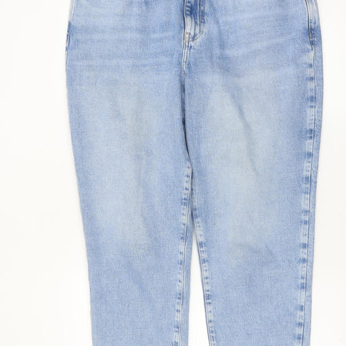 New Look Women’s Blue Mom Jeans Size 16 High Rise Ankle Grazer Denim