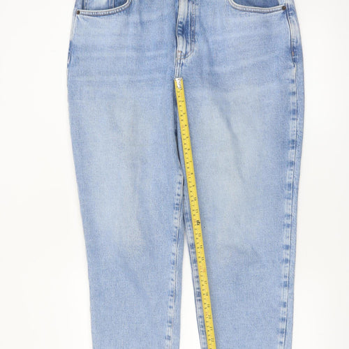 New Look Women’s Blue Mom Jeans Size 16 High Rise Ankle Grazer Denim