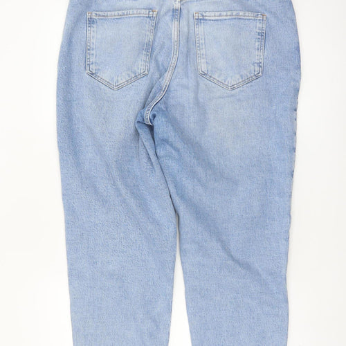 New Look Women’s Blue Mom Jeans Size 16 High Rise Ankle Grazer Denim