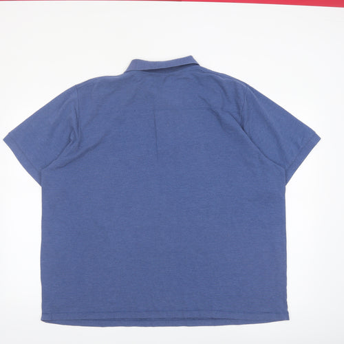 French Connection Men's Blue XL Polo Shirt Cotton Short Sleeve