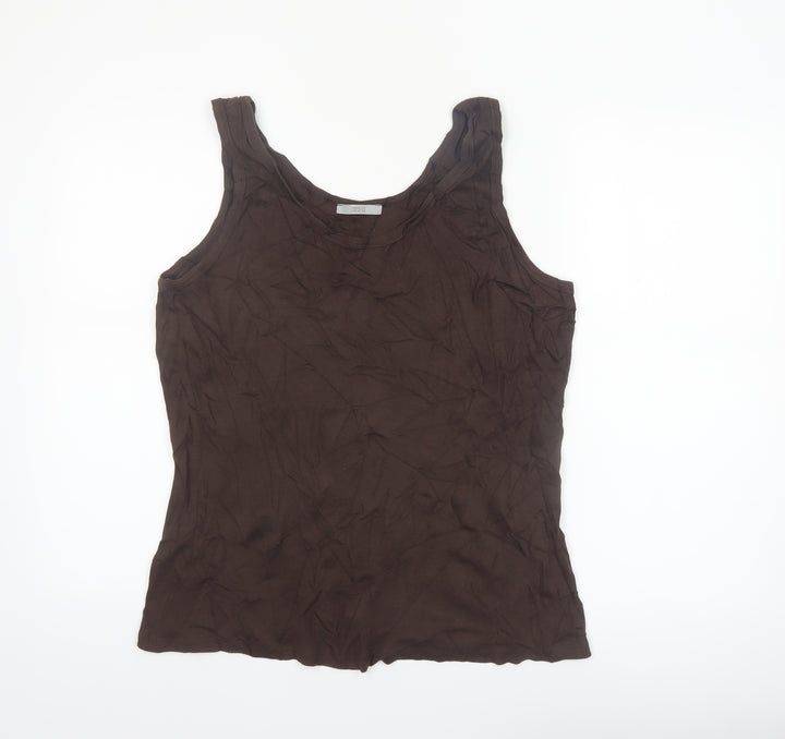 Marks and Spencer Women’s Brown Cotton Tank Top XL
