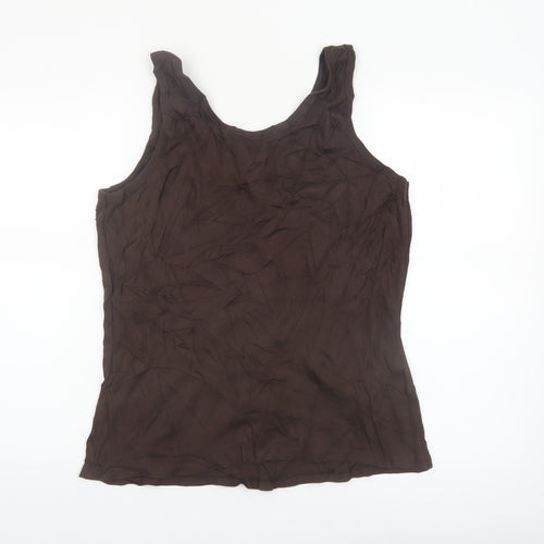 Marks and Spencer Women’s Brown Cotton Tank Top XL
