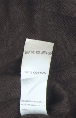 Marks and Spencer Women’s Brown Cotton Tank Top XL