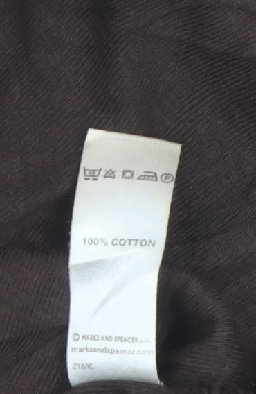 Marks and Spencer Women’s Brown Cotton Tank Top XL