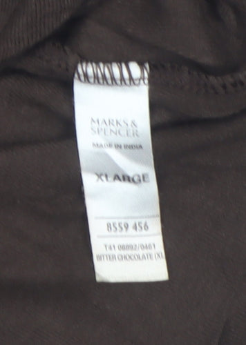 Marks and Spencer Women’s Brown Cotton Tank Top XL