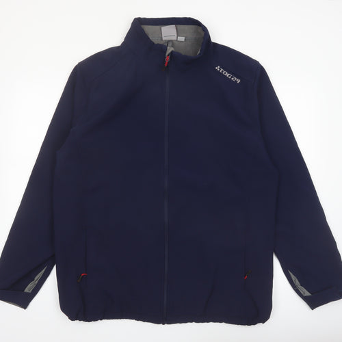 TOG24 Men's Blue 2XL Softshell Jacket Windproof Hiking Coat
