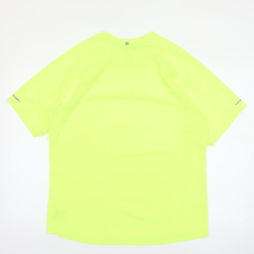 Nike Men's Yellow Dri-FIT Short Sleeve Running T-Shirt Size L