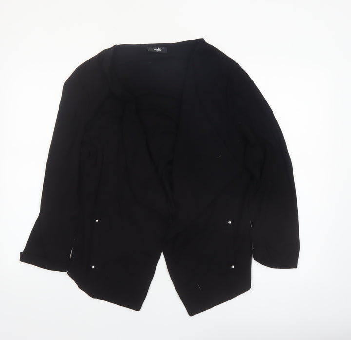 Wallis Women’s Black XL Open Jersey Jacket - Lightweight Workwear
