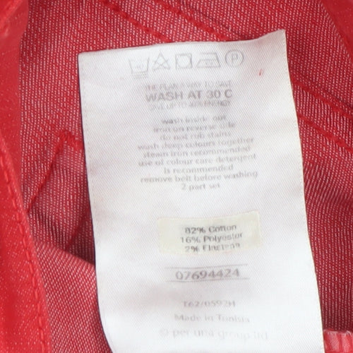 Marks and Spencer Per Una Red Straight Leg Women's Jeans Size 10