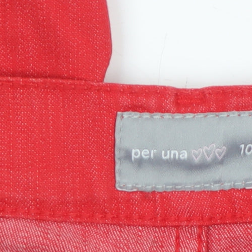 Marks and Spencer Per Una Red Straight Leg Women's Jeans Size 10
