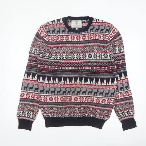 Next Men’s Multicoloured Fair Isle Christmas Cotton Jumper L