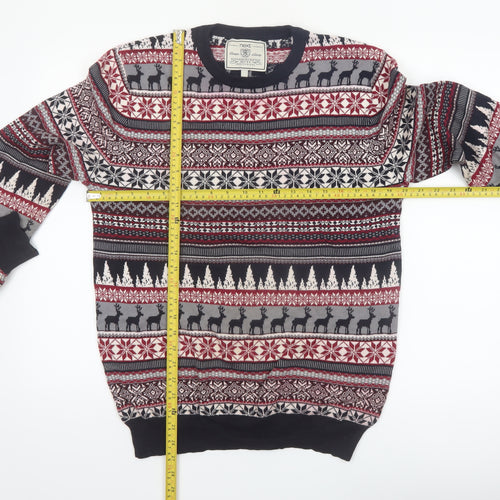 Next Men’s Multicoloured Fair Isle Christmas Cotton Jumper L