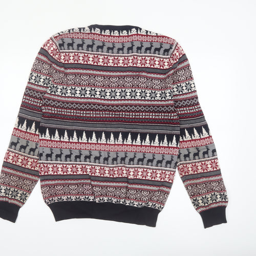 Next Men’s Multicoloured Fair Isle Christmas Cotton Jumper L