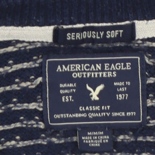 American Eagle Outfitters Men's Blue M Classic Knit Jumper