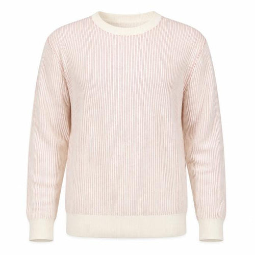 Hackett London Men's Beige Striped Cotton Crew Neck Jumper Size L