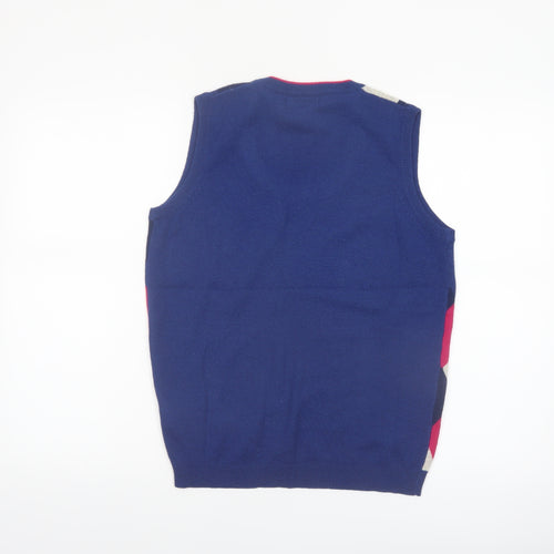 Glenmuir Women's Multicoloured Argyle Lambswool Knit Vest S