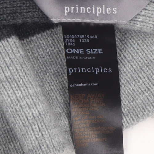 Principles Women Grey Roll Neck Knit Cape Jumper One Size