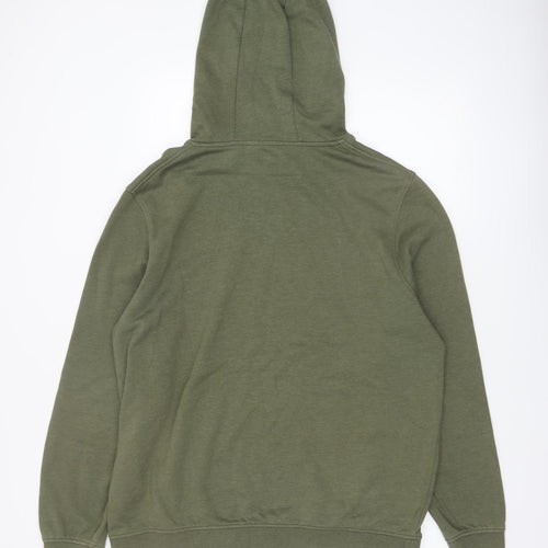 Animal Mens Green Pullover Hoodie XL Cotton Blend Casual Sweatshirt