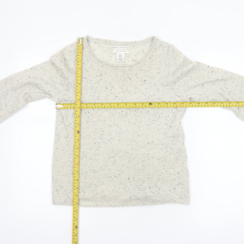 Max Studio Women's Ivory 100% Cashmere Long Sleeve Pullover Jumper Size S