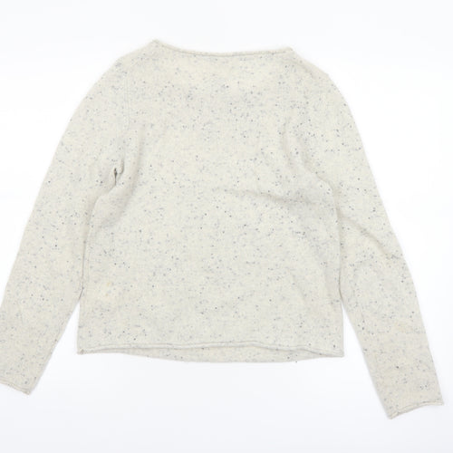 Max Studio Women's Ivory 100% Cashmere Long Sleeve Pullover Jumper Size S