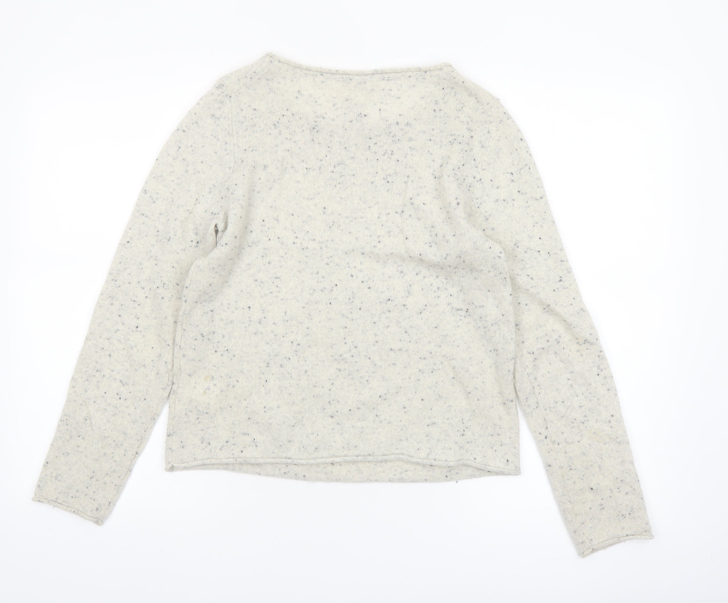 Max Studio Women's Ivory 100% Cashmere Long Sleeve Pullover Jumper Size S