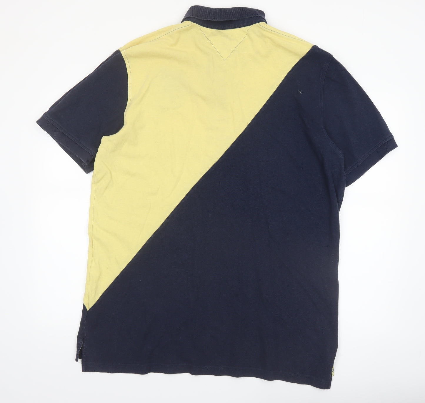 Tommy Hilfiger Men's Beige & Navy Polo Shirt XL Classic Fit