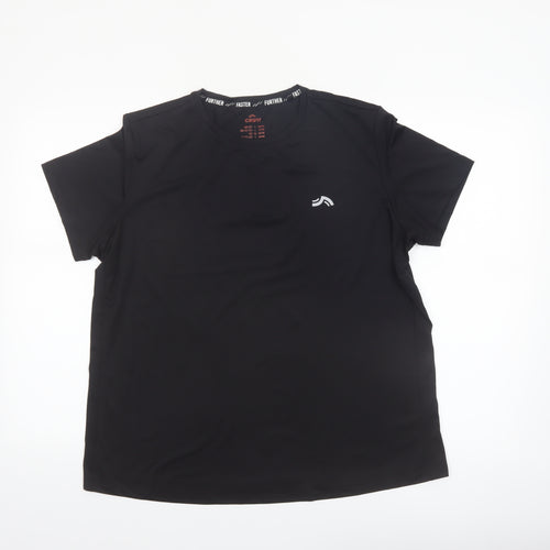Crivit Women's Black Short Sleeve Sports T-Shirt Size L