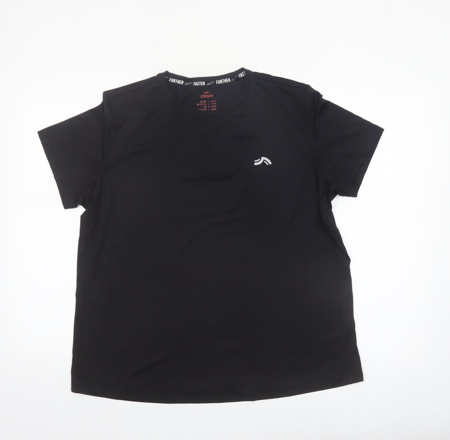 Crivit Women's Black Short Sleeve Sports T-Shirt Size L
