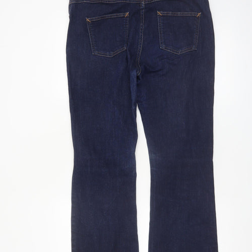 Marks and Spencer Women Blue Bootcut Jeans Size 14 Regular Fit