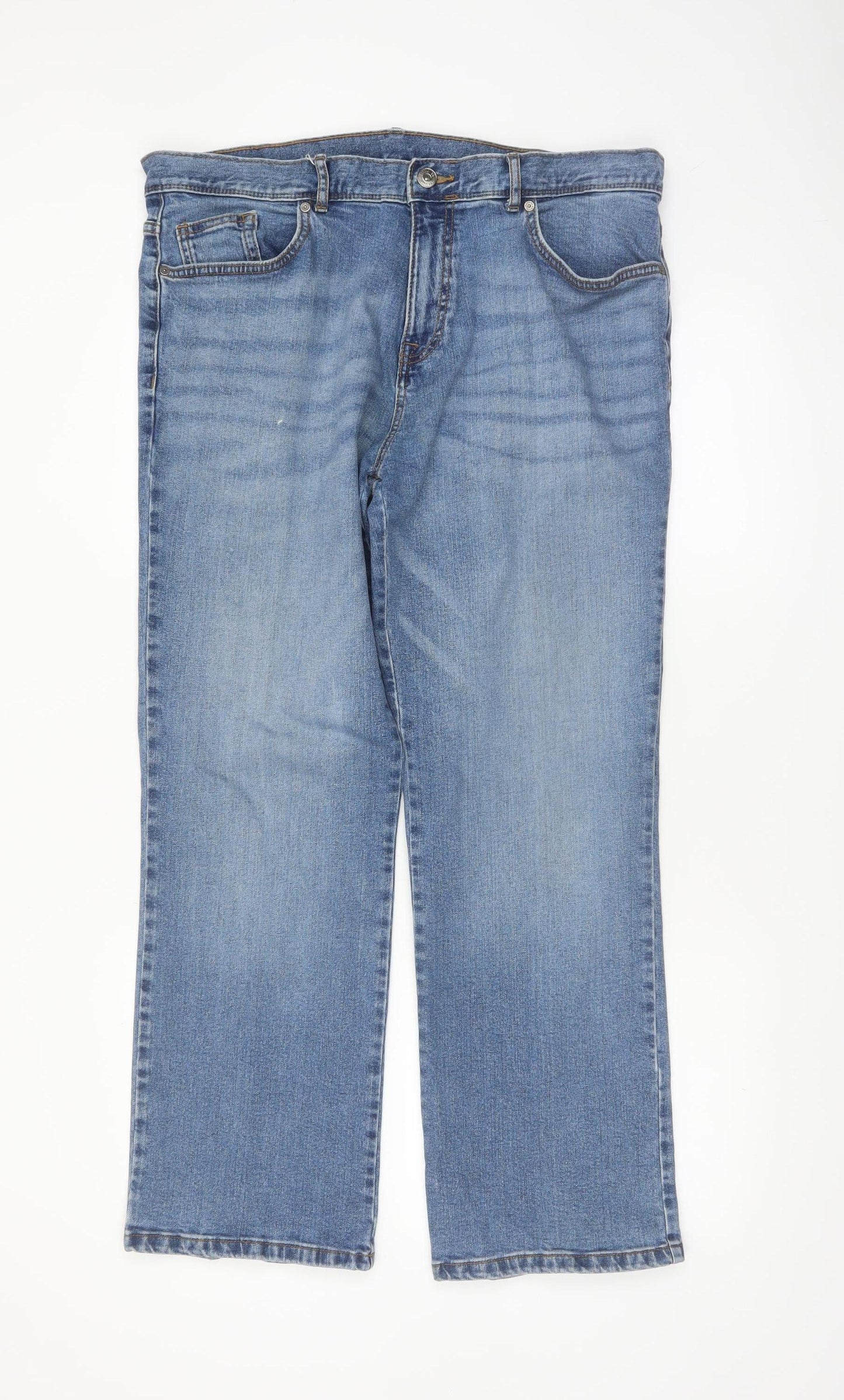 Denim By Tu Men's Blue Bootcut Jeans W36 L30 Classic Fit