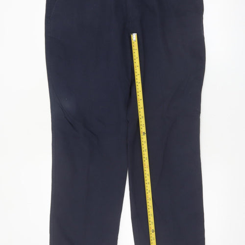 Marks and Spencer Men's Blue Chino Trousers 36W 29L Regular Fit