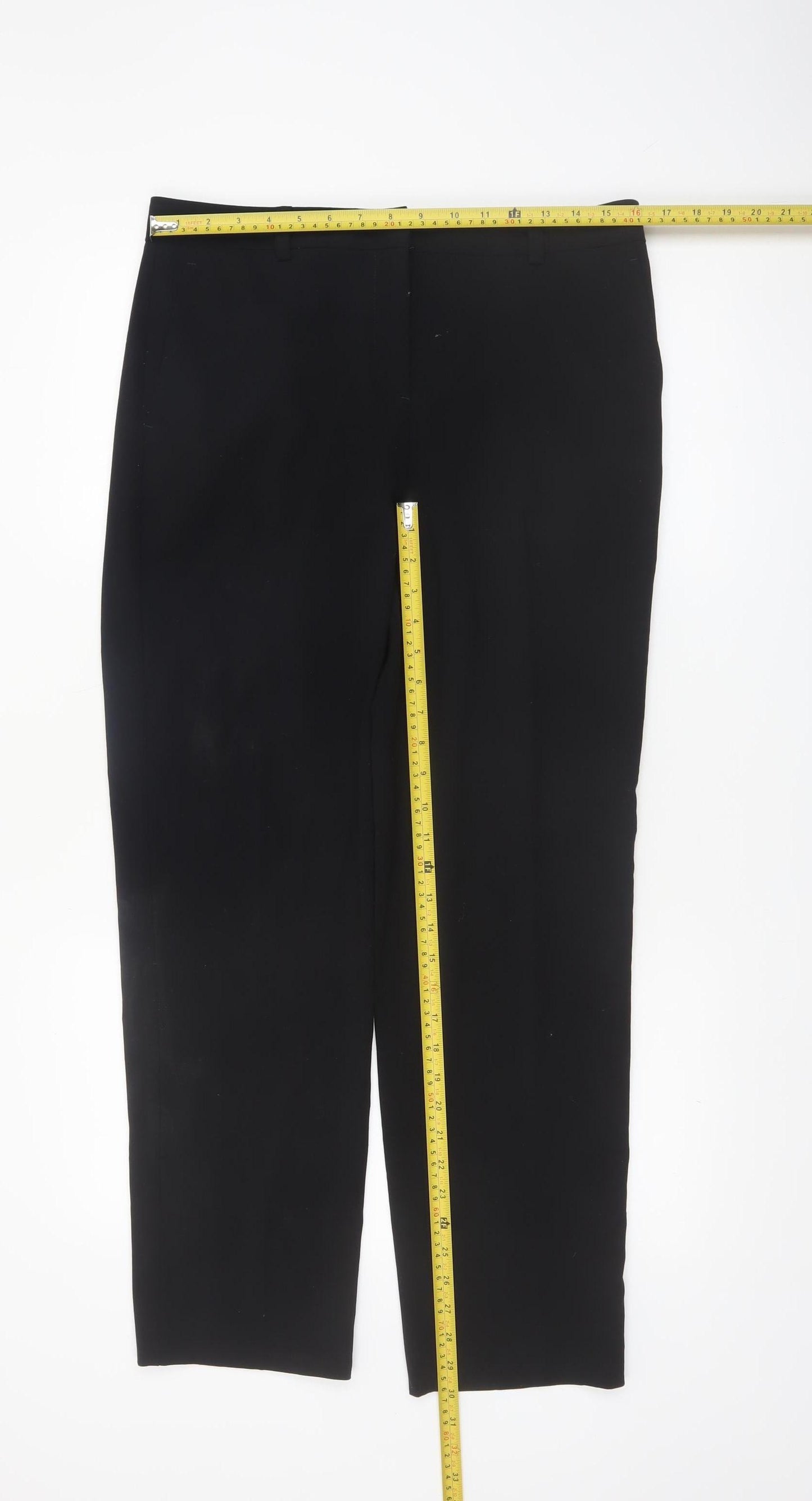 Marks and Spencer Women's Black Size 12 Regular Dress Pants Trousers