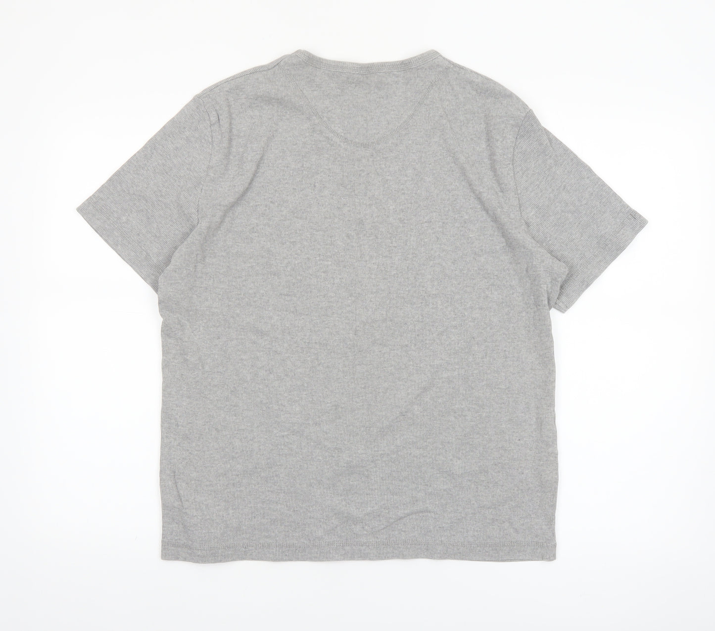 Lee Cooper Women’s Grey V-Neck Cotton Blend Short Sleeve T-Shirt L