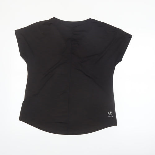 Dare 2B Womens Black Size 14 V-Neck Short Sleeve Active T-Shirt