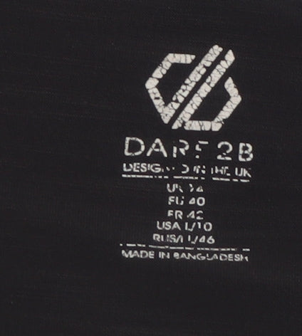 Dare 2B Womens Black Size 14 V-Neck Short Sleeve Active T-Shirt