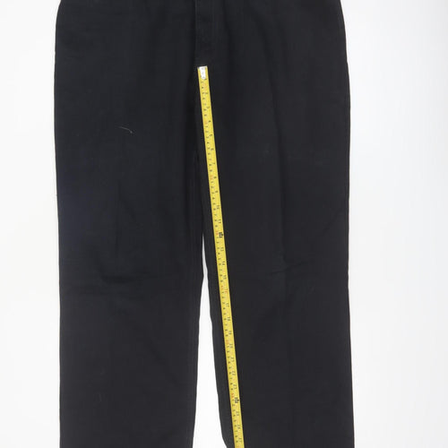 Debenhams Mens Black 38in Regular Fit Cotton Trousers