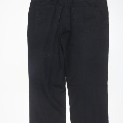 Debenhams Mens Black 38in Regular Fit Cotton Trousers