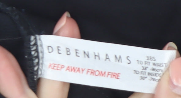 Debenhams Mens Black 38in Regular Fit Cotton Trousers