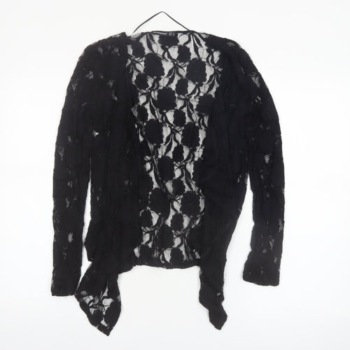 Atmosphere Women’s Black Lace Kimono Blouse Size 8 Long Sleeve