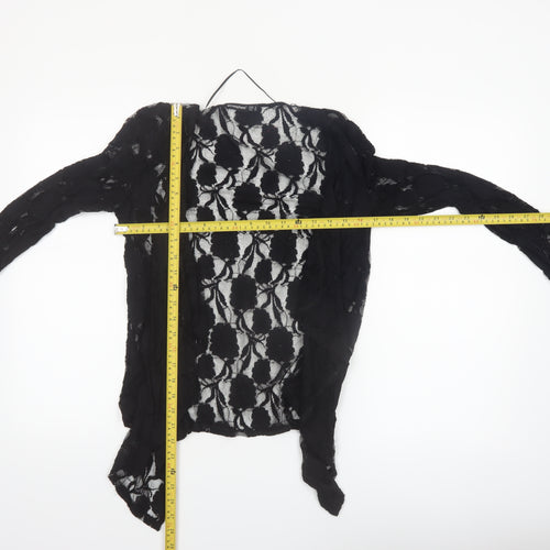 Atmosphere Women’s Black Lace Kimono Blouse Size 8 Long Sleeve